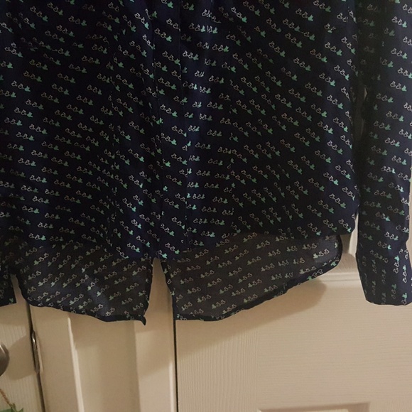 MAEVE Long Sleeves Blue Bird Blouse Anthropologie - Picture 6 of 7
